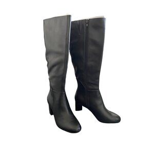 INC Women’s Radella Leather Tall Knee-High Boots Black NWB Size 6.5